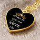 Always Queen Bee Graphic Heart Keychain