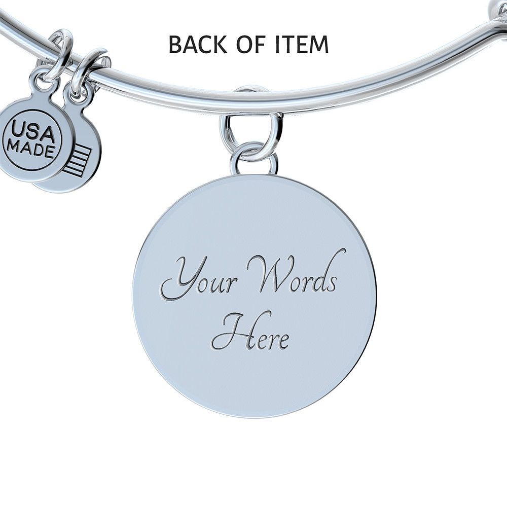 Heart Flight Path Bee Adjustable Bangle Bracelet