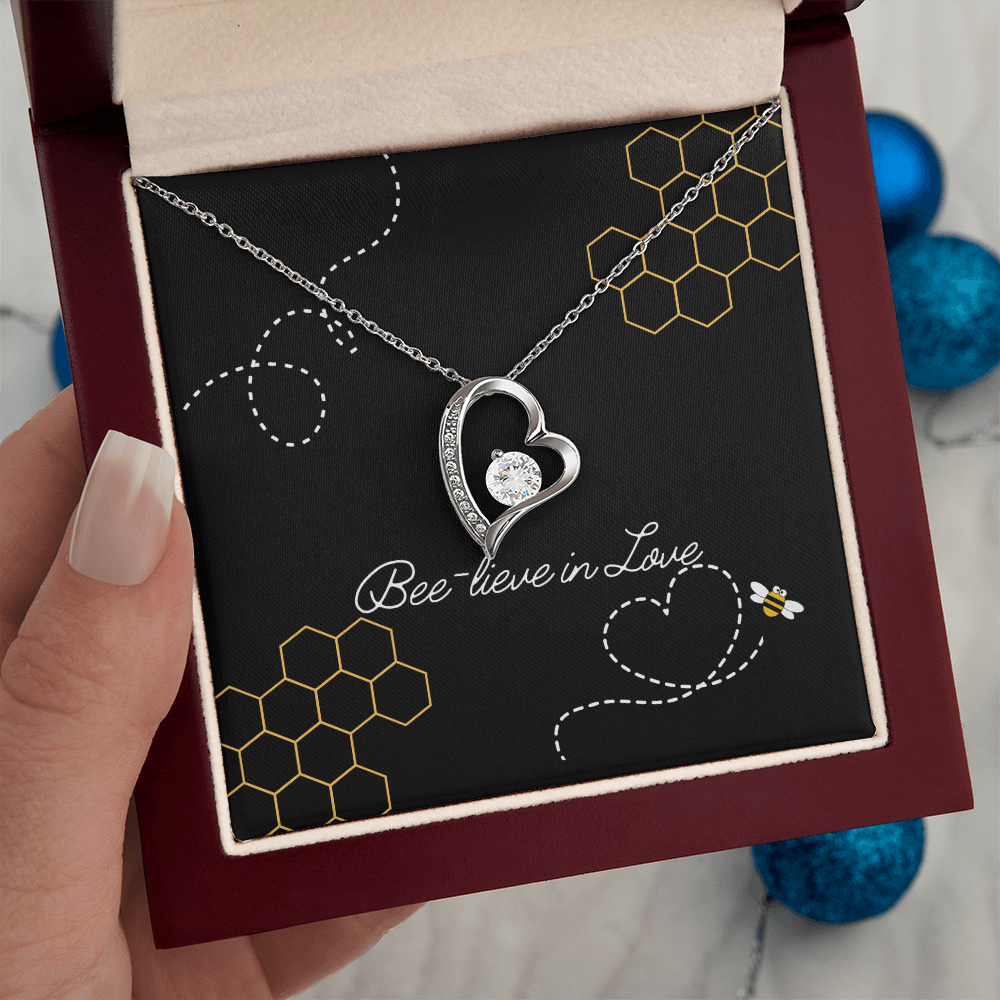 Bee-lieve in Love Heart Necklace