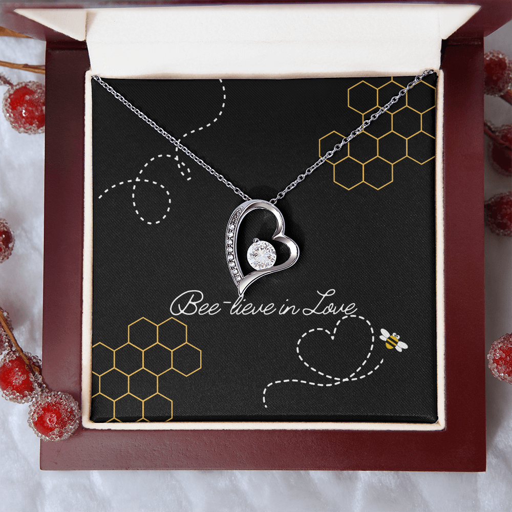 Bee-lieve in Love Heart Necklace