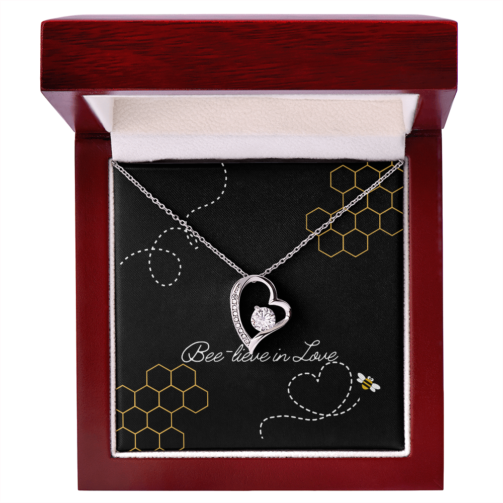 Bee-lieve in Love Heart Necklace