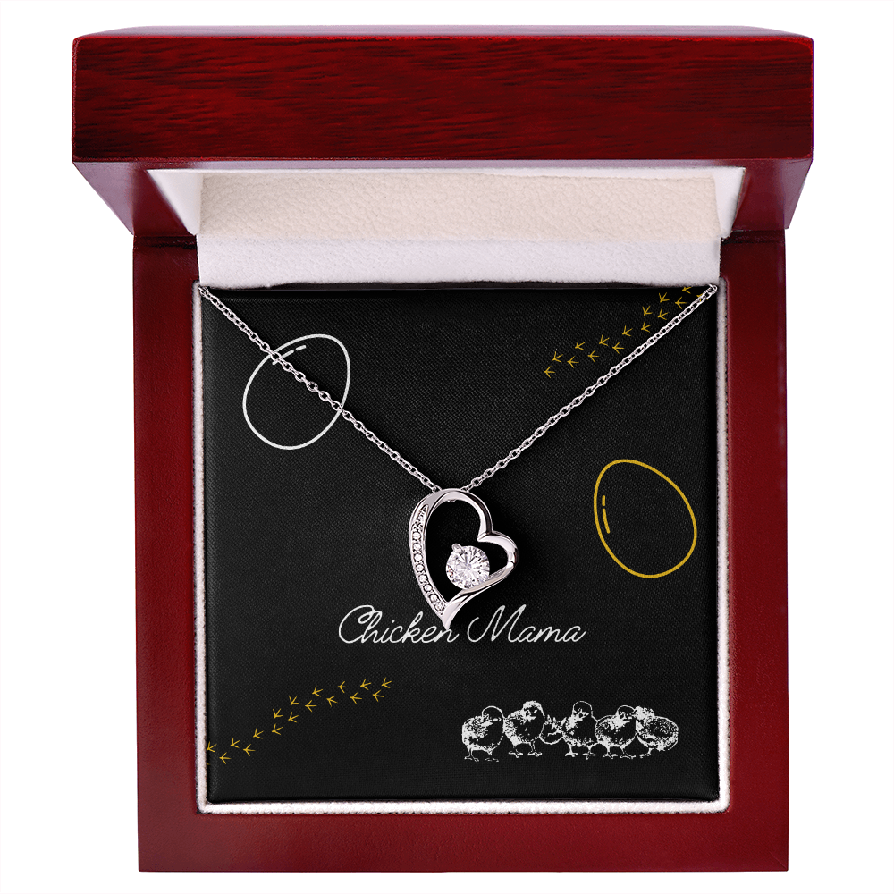 Chicken Mama Heart Necklace