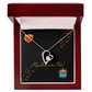 My Love Is On Fire Heart Necklace