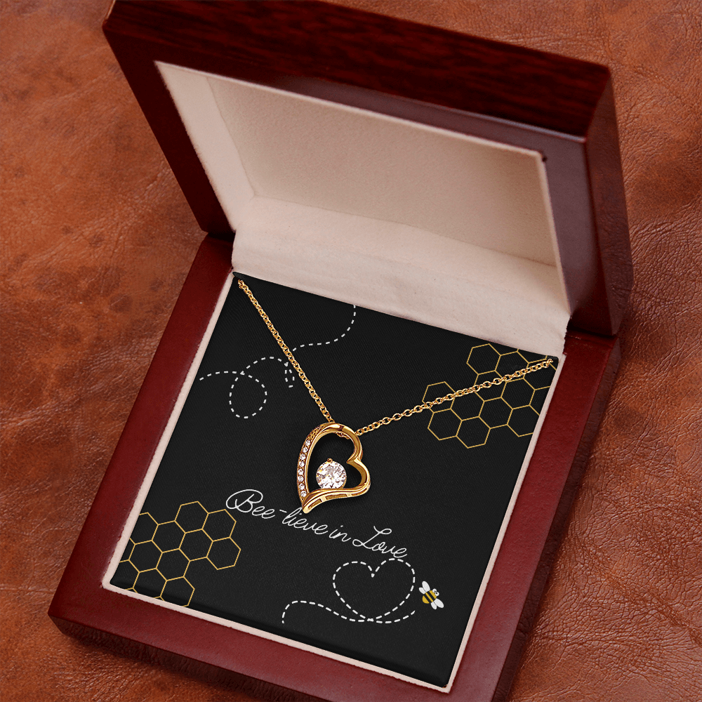 Bee-lieve in Love Heart Necklace