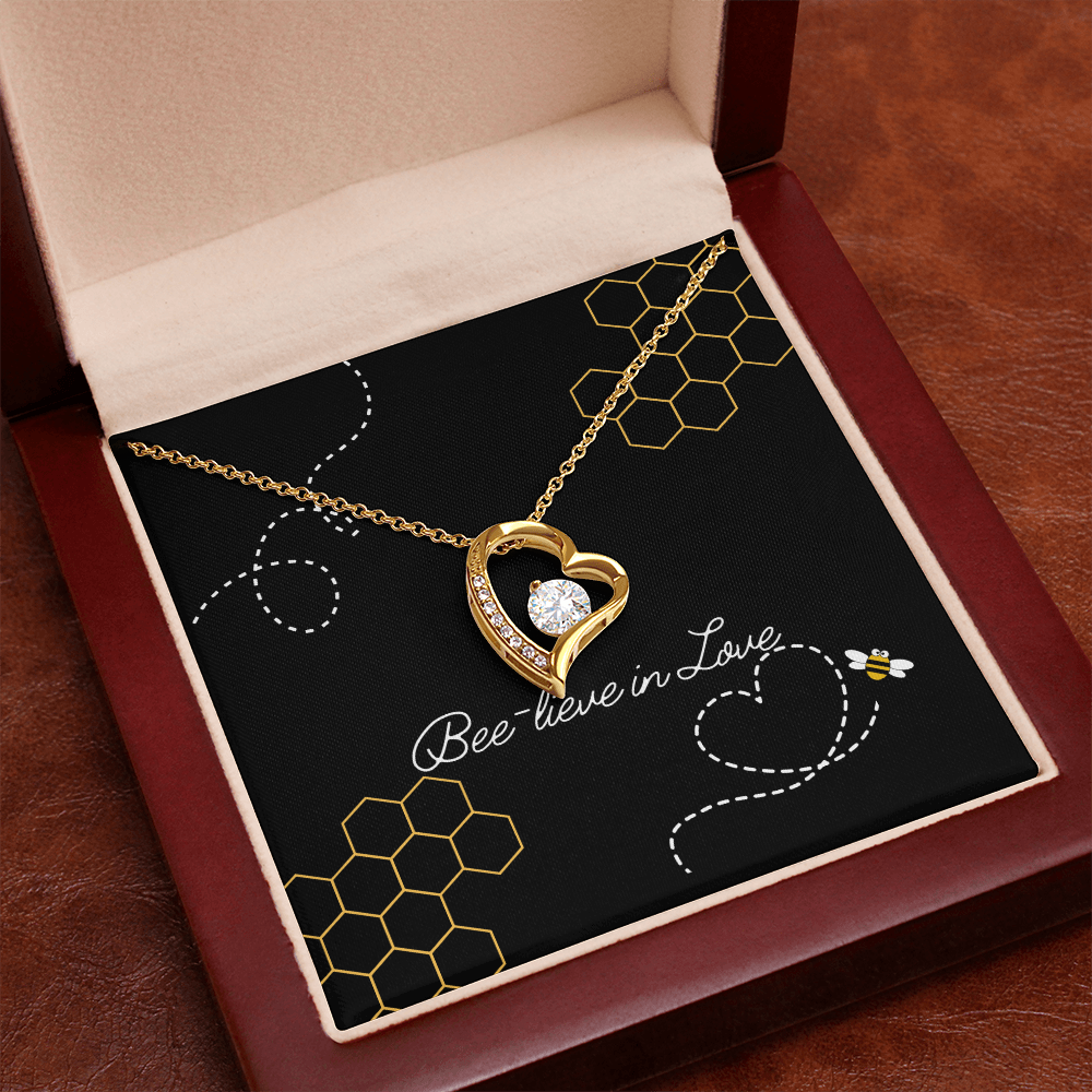 Bee-lieve in Love Heart Necklace