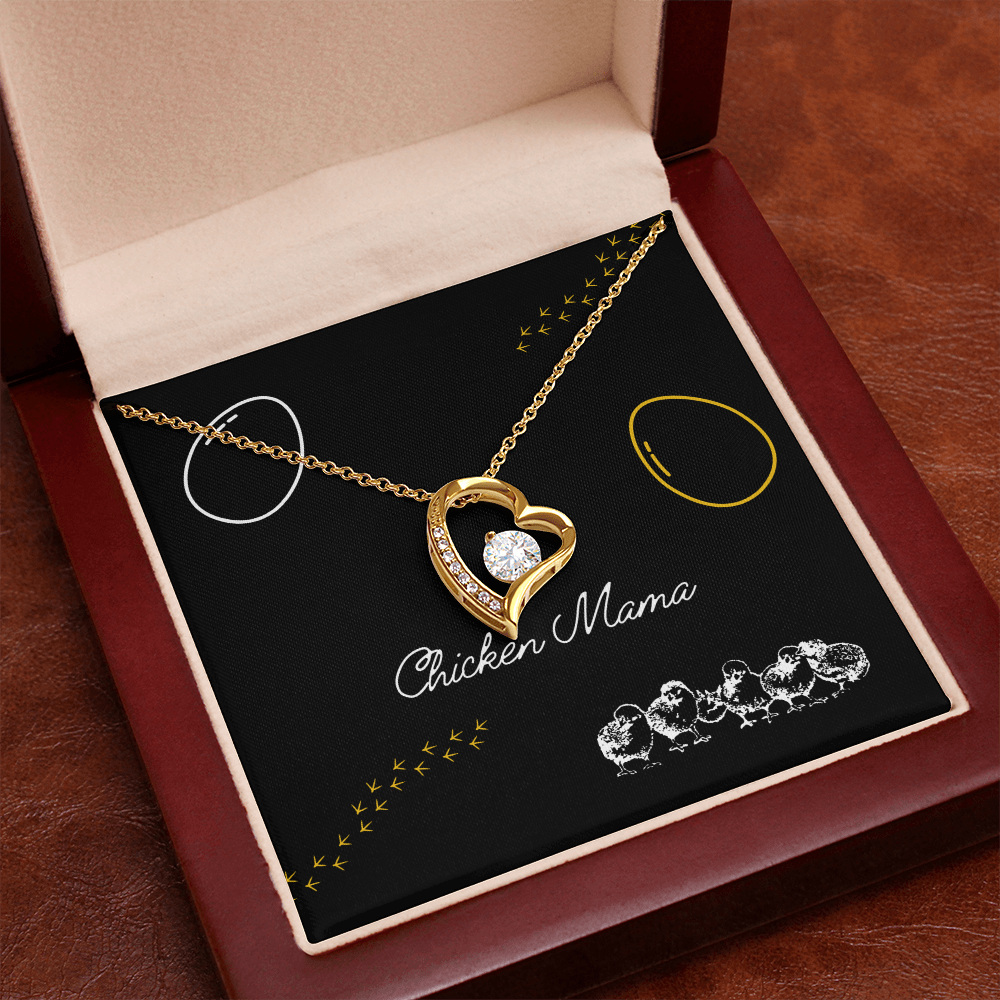 Chicken Mama Heart Necklace