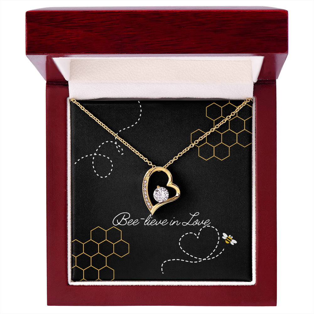 Bee-lieve in Love Heart Necklace
