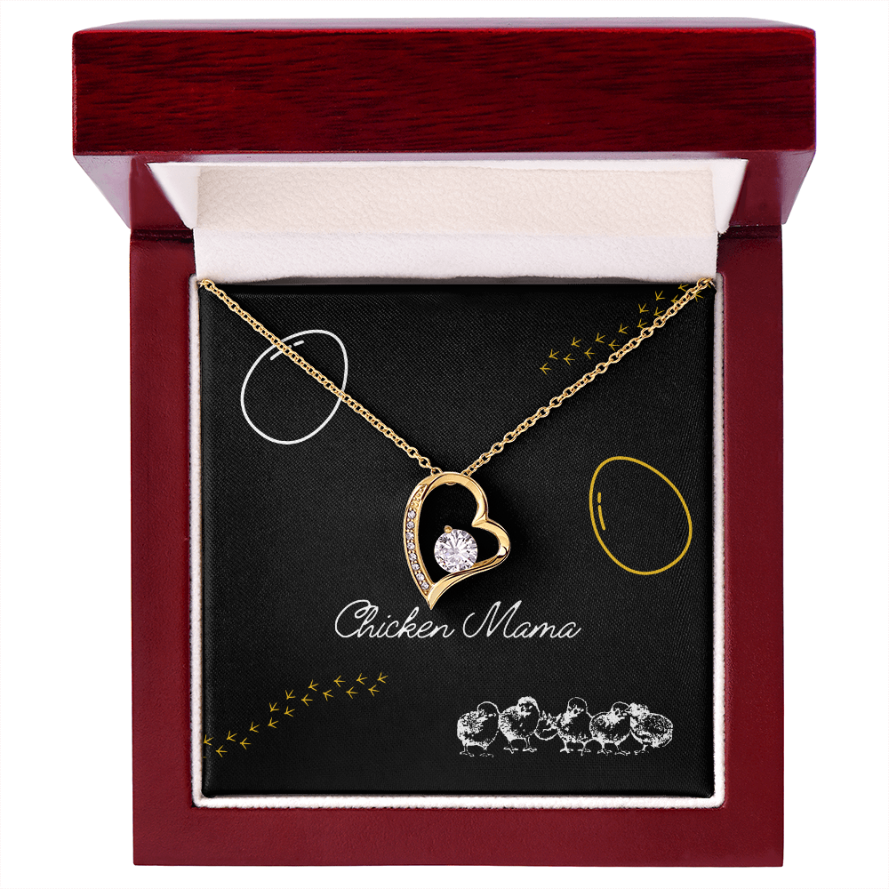 Chicken Mama Heart Necklace