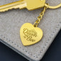 Queen Bee Engraved Heart Keychain (w/Custom Option)