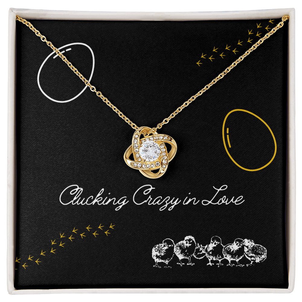 Clucking Crazy in Love Eternity Knot Necklace