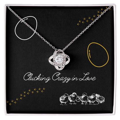 Clucking Crazy in Love Eternity Knot Necklace