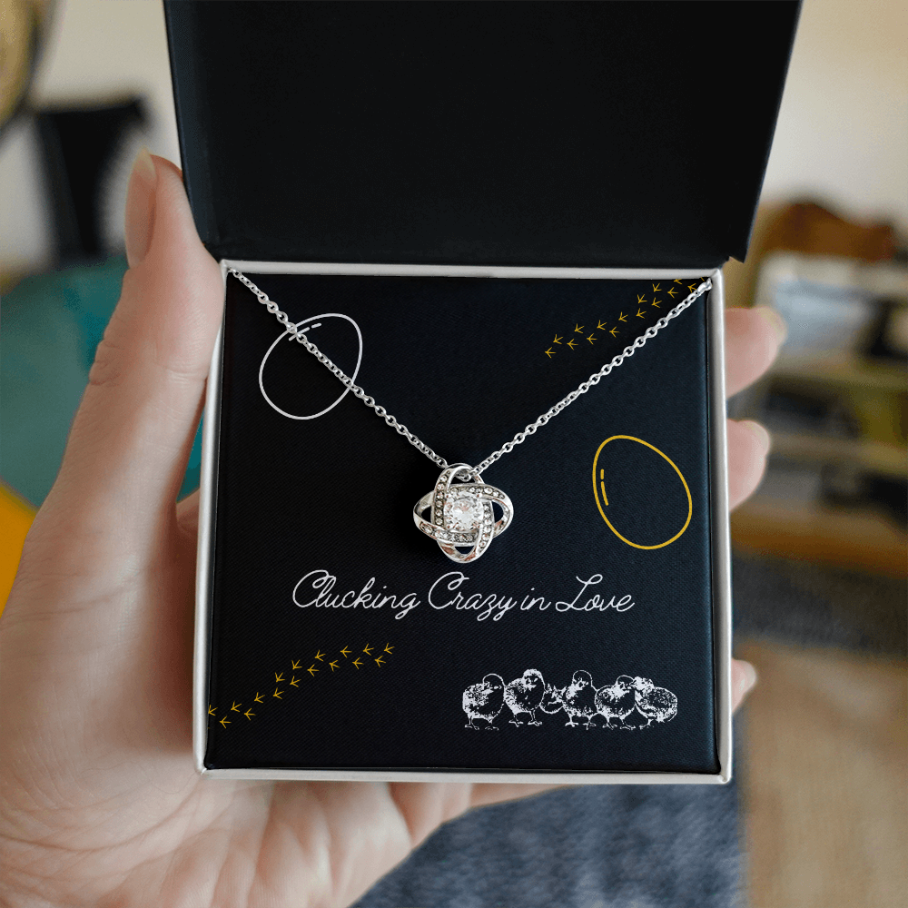 Clucking Crazy in Love Eternity Knot Necklace