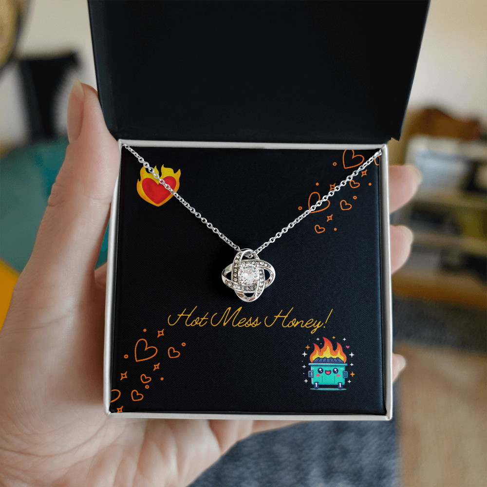 Hot Mess Honey Love Knot Necklace