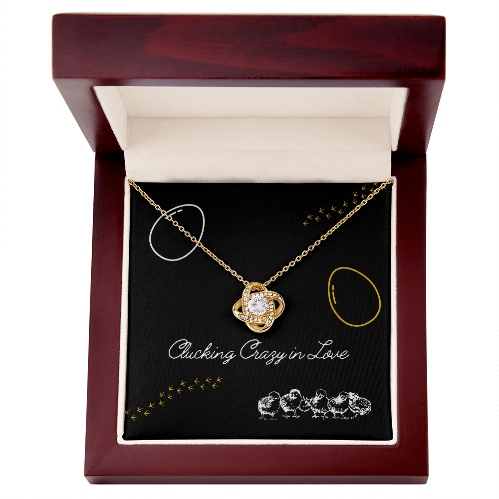 Clucking Crazy in Love Eternity Knot Necklace
