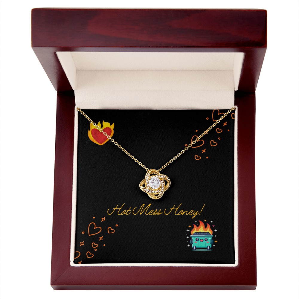 Hot Mess Honey Love Knot Necklace