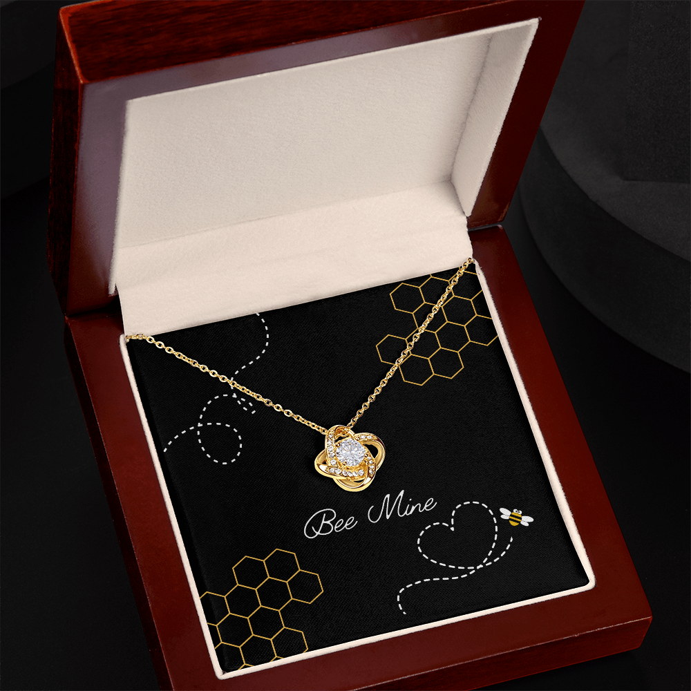 Bee Mine Love Knot Necklace