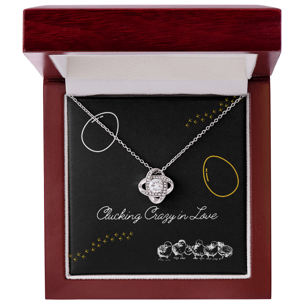 Clucking Crazy in Love Eternity Knot Necklace