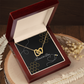 Meant to Bee Interlocking Hearts Necklace