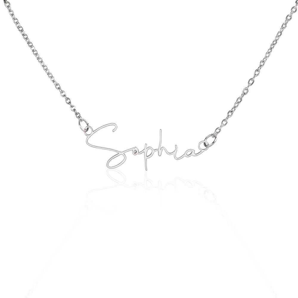 Signature Name Necklage (no message card)