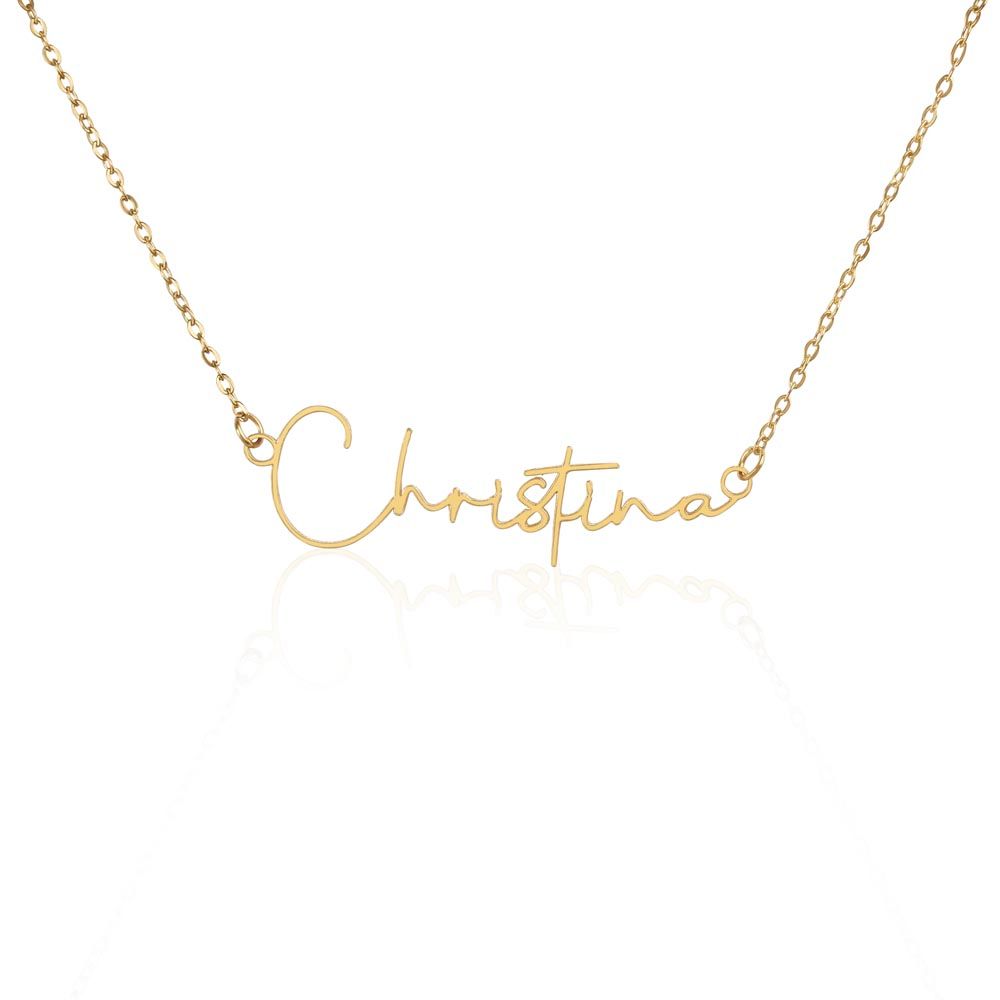 Signature Name Necklage (no message card)