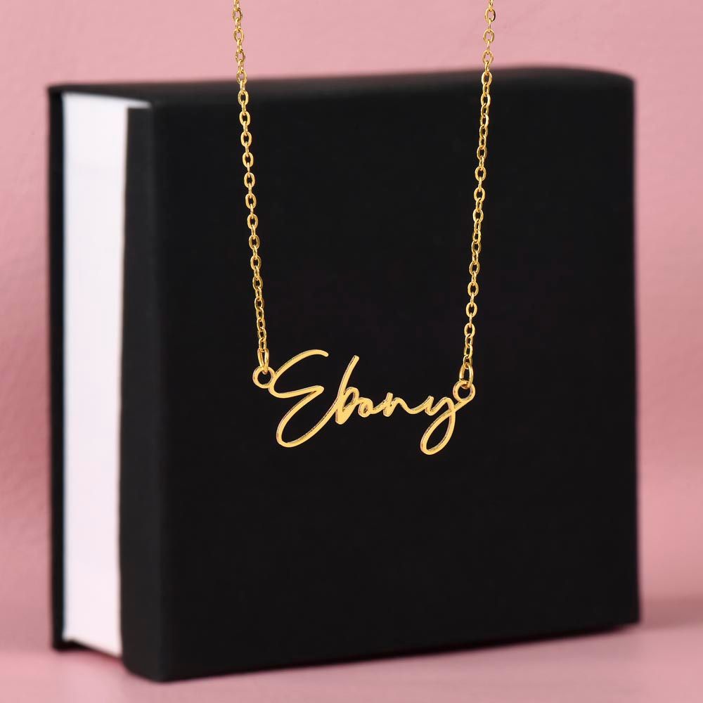 Signature Name Necklage (no message card)
