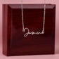 Signature Name Necklage (no message card)