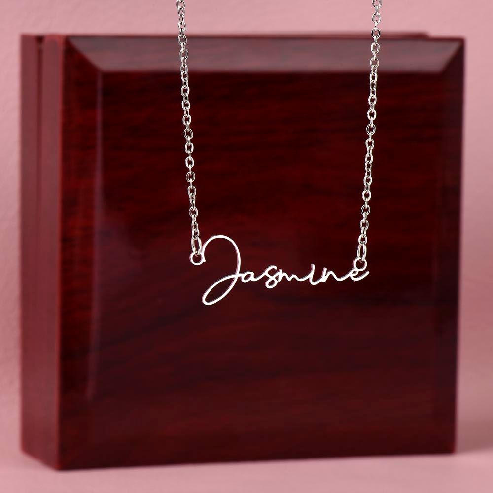 Signature Name Necklage (no message card)