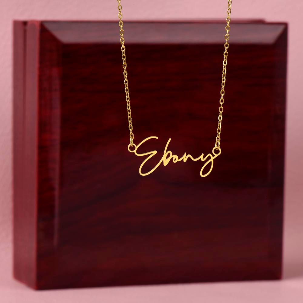 Signature Name Necklage (no message card)