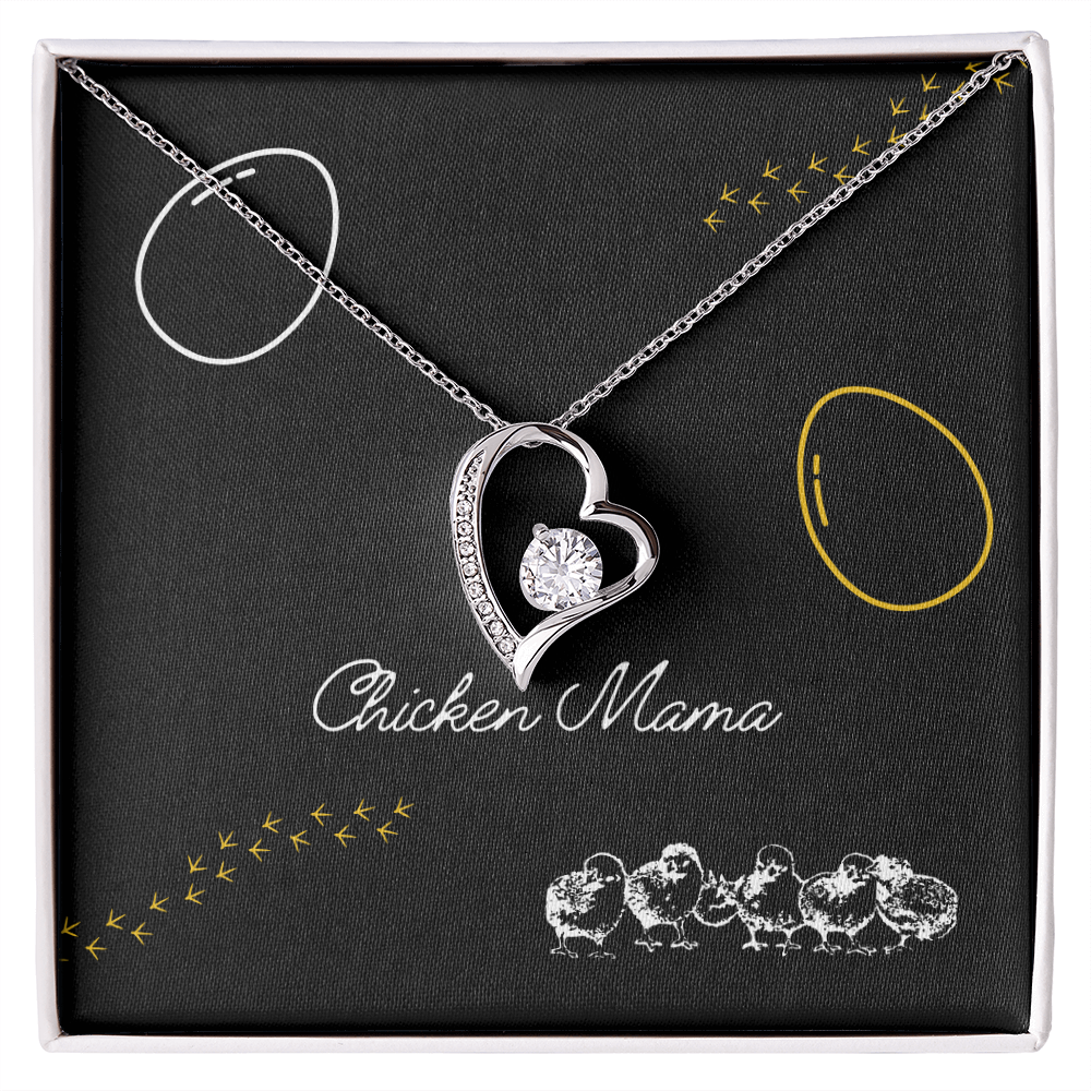 Chicken Mama Heart Necklace