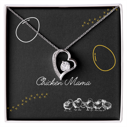Chicken Mama Heart Necklace