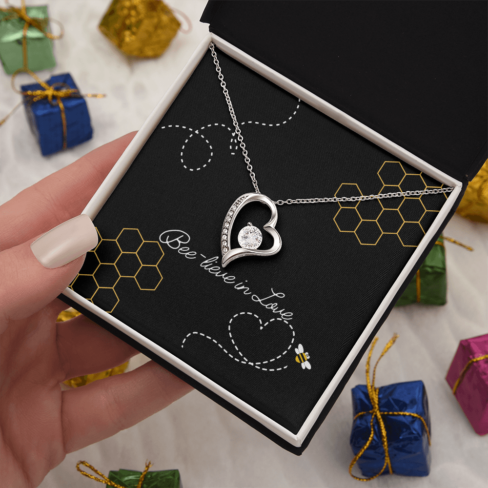 Bee-lieve in Love Heart Necklace
