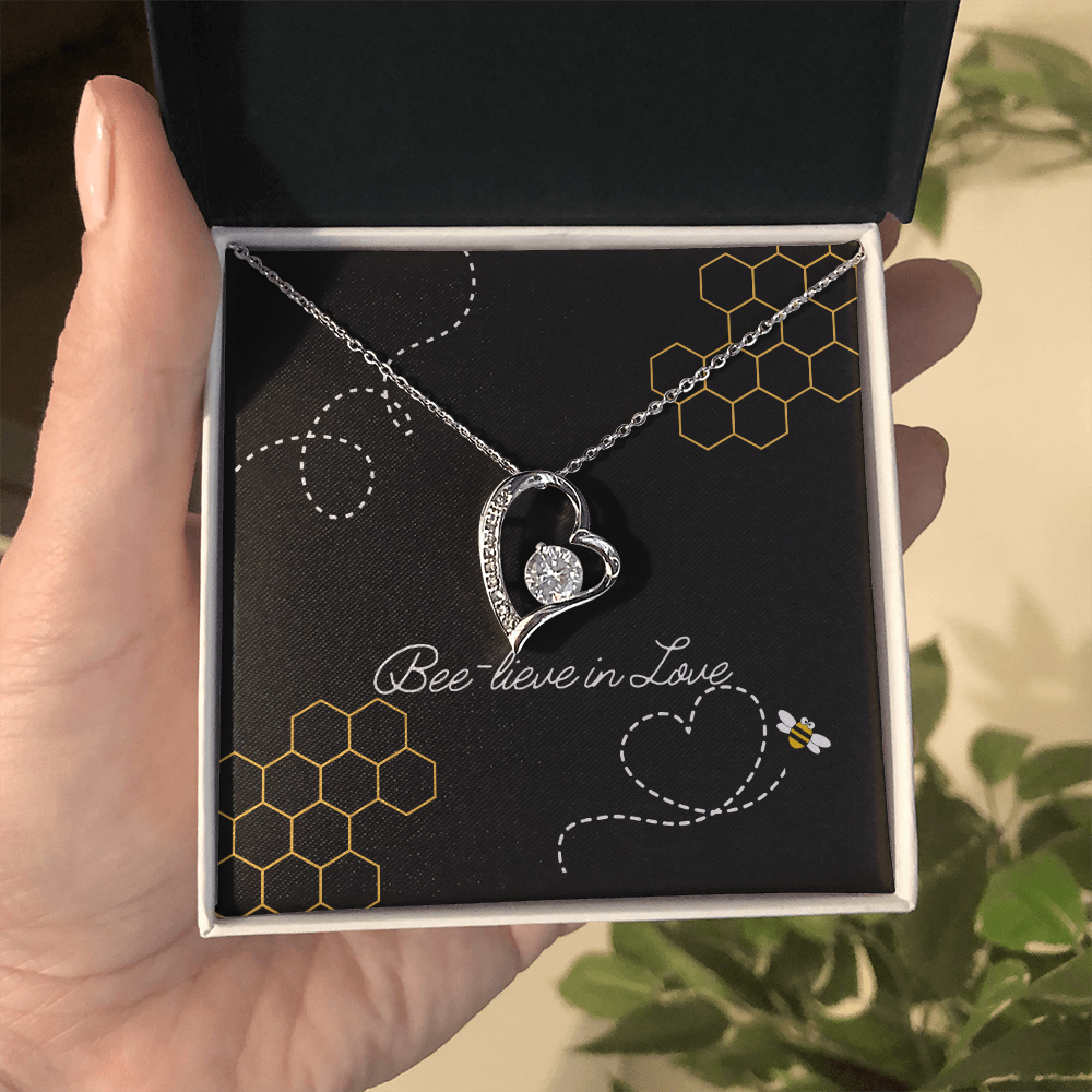 Bee-lieve in Love Heart Necklace