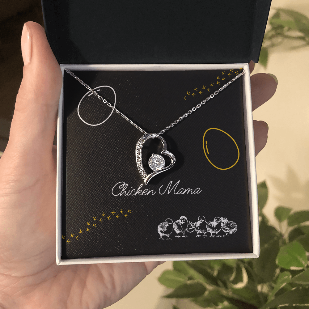 Chicken Mama Heart Necklace
