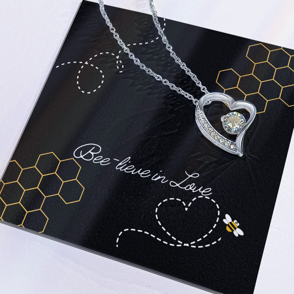 Bee-lieve in Love Heart Necklace