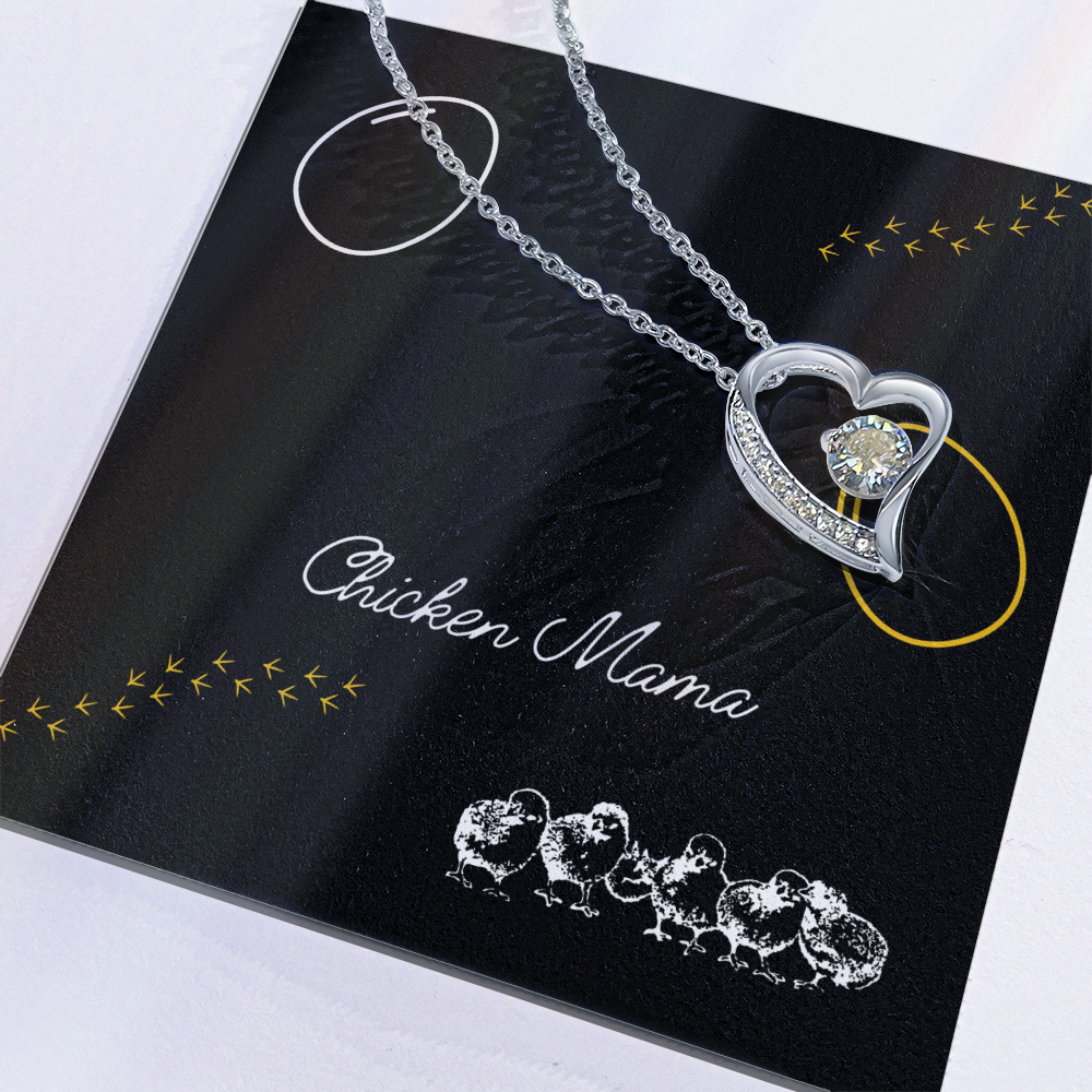 Chicken Mama Heart Necklace