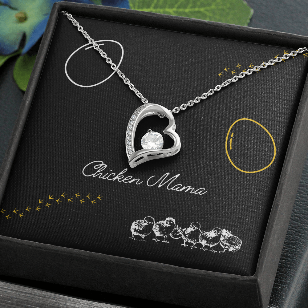 Chicken Mama Heart Necklace