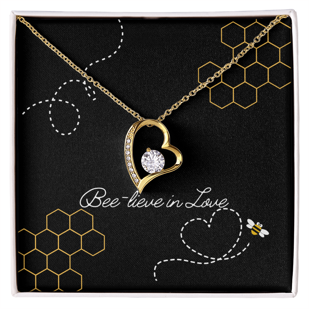 Bee-lieve in Love Heart Necklace