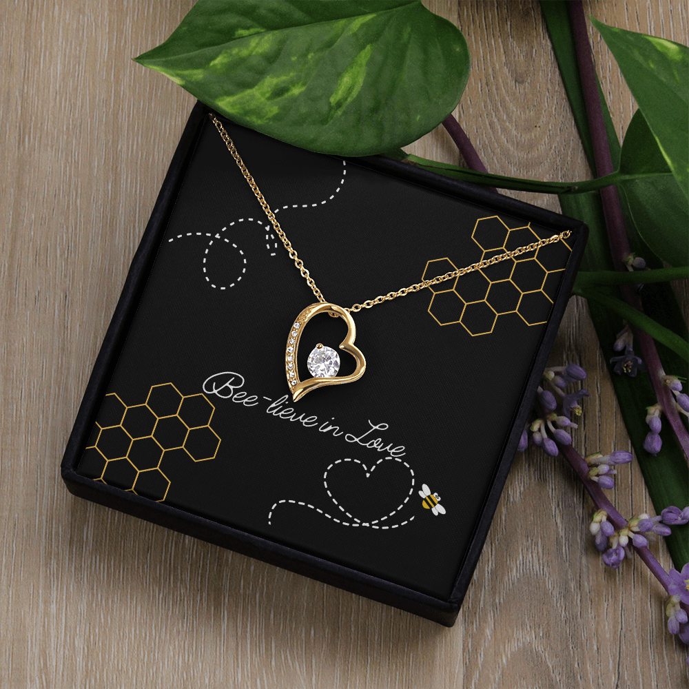Bee-lieve in Love Heart Necklace