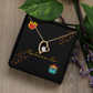 My Love Is On Fire Heart Necklace