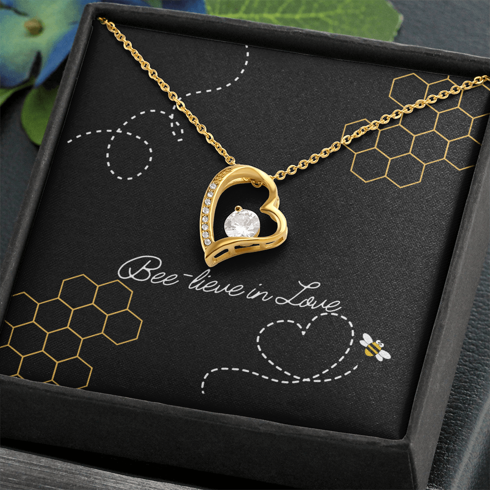 Bee-lieve in Love Heart Necklace