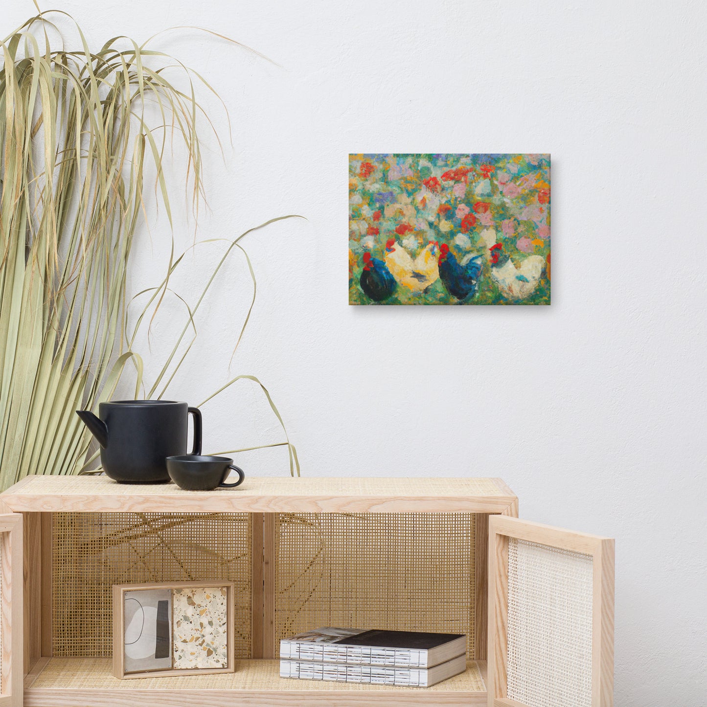Renaissance Chickens Canvas