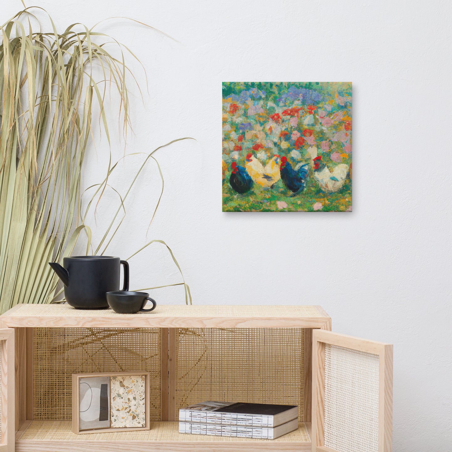 Renaissance Chickens Canvas