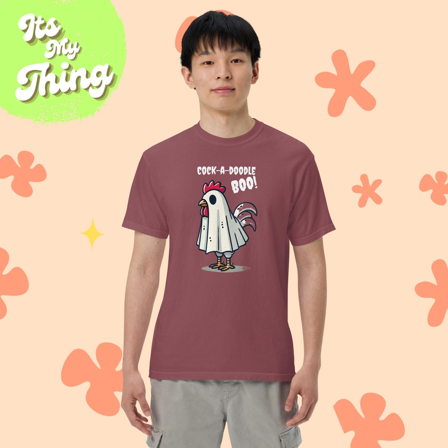 Cock-a-doodle Boo! Unisex garment-dyed heavyweight t-shirt