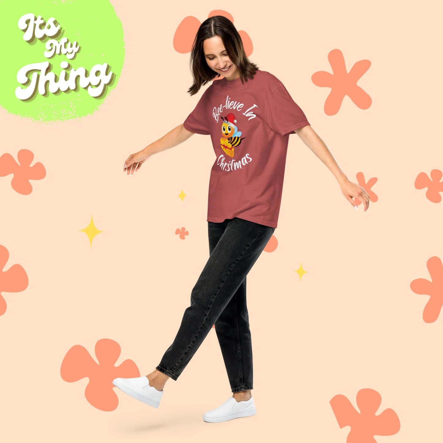 Bee-lieve in Christmas Short Sleeve Unisex